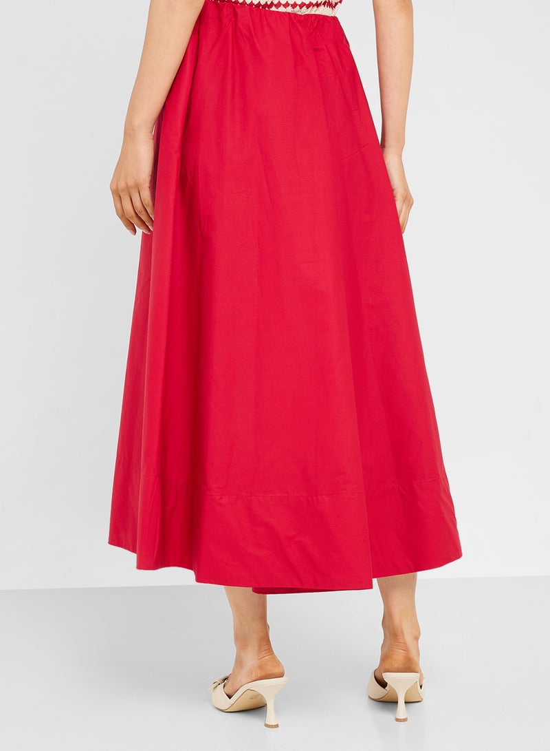 MANGO Flared Cotton Skirt  - Image 3