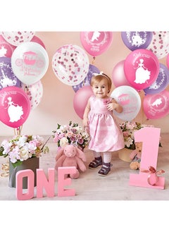 Civaner 48 Pieces Princess Balloons Princess Birthday Party Balloons Pink Confetti Latex Balloons Princess Party Decorations For Baby Shower Birthday Wedding Party Favors  - Image 5