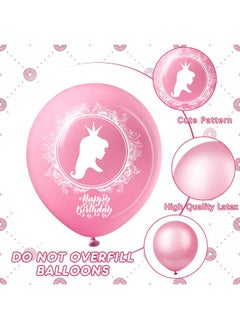 Civaner 48 Pieces Princess Balloons Princess Birthday Party Balloons Pink Confetti Latex Balloons Princess Party Decorations For Baby Shower Birthday Wedding Party Favors  - Image 4