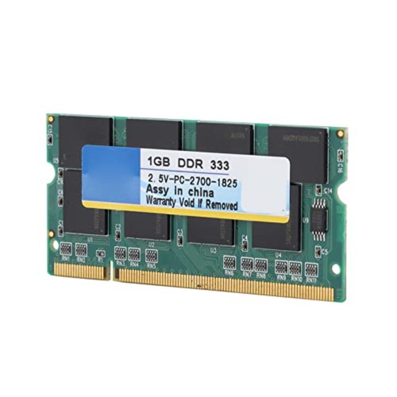 ذاكرة وصول عشوائي للكمبيوتر المحمول 1 جيجابايت 333 ميجاهرتز DDR PC-2700 200-Pin SODIMM، نقل سريع للبيانات 2.5 فولت، متوافق مع أجهزة الكمبيوتر المحمولة - Image 2