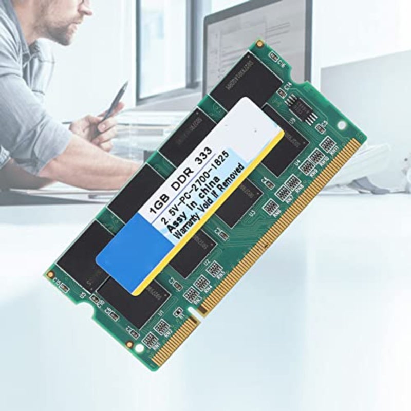 ذاكرة وصول عشوائي للكمبيوتر المحمول 1 جيجابايت 333 ميجاهرتز DDR PC-2700 200-Pin SODIMM، نقل سريع للبيانات 2.5 فولت، متوافق مع أجهزة الكمبيوتر المحمولة - Image 3