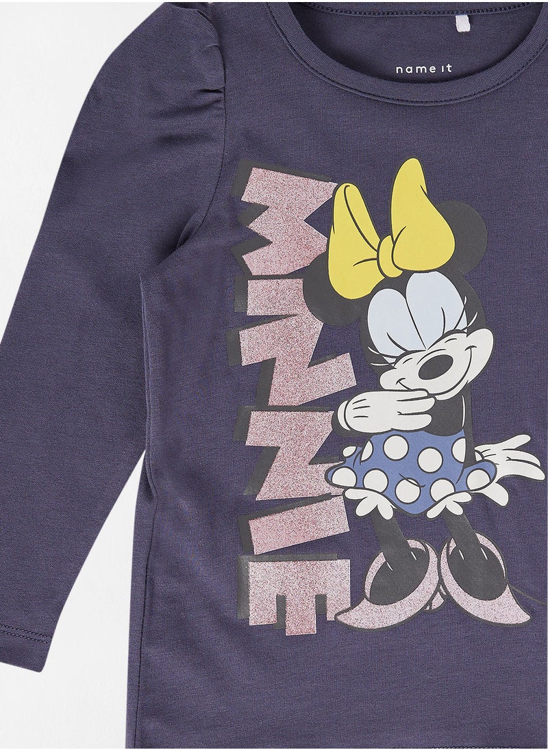 NAME IT - Girls Minnie Mouse T-Shirt - Image 1