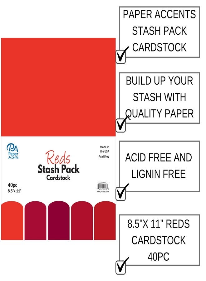 آكسنت ديزاين بيبار آكسينتس مجموعة ورق مقوى من PA Paper Accents Stash Pack مقاس 8.5 بوصة × 11 بوصة، ورق مقوى ملون لصنع البطاقات، وسجلات القصاصات، والطباعة، واللف، والحرف اليدوية، 65 رطلاً، 40 قطعة - Image 2