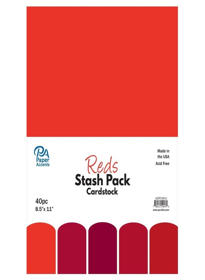 آكسنت ديزاين بيبار آكسينتس مجموعة ورق مقوى من PA Paper Accents Stash Pack مقاس 8.5 بوصة × 11 بوصة، ورق مقوى ملون لصنع البطاقات، وسجلات القصاصات، والطباعة، واللف، والحرف اليدوية، 65 رطلاً، 40 قطعة - Image 1