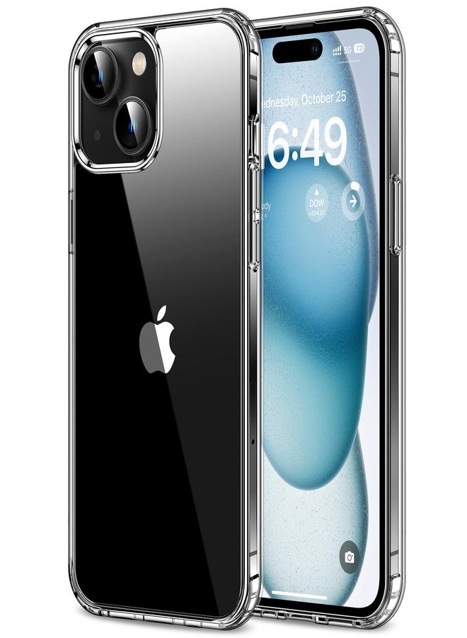 HOOMIL for iPhone 15 Plus Case Clear, Anti-Yellowing Transparent Hard Back and Soft Edge, Military Grade Drop Protection Phone Cover - Crystal Clear - Image 1