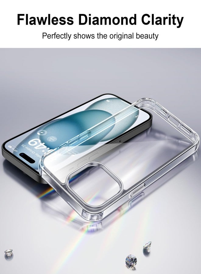 HOOMIL for iPhone 15 Plus Case Clear, Anti-Yellowing Transparent Hard Back and Soft Edge, Military Grade Drop Protection Phone Cover - Crystal Clear - Image 3