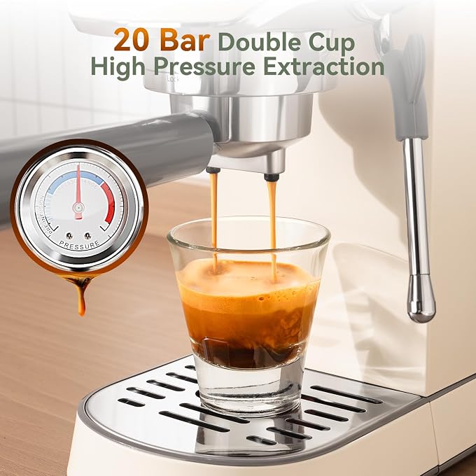Gevi 20 Bar Espresso Machine with Conical Burr Anti-Static Coffee Grinder | Removable Water Tank;Include Necessary Accessories;35 Precise Grind Settings;Easy to Clean and Maintain;with Milk Frother; - Image 3