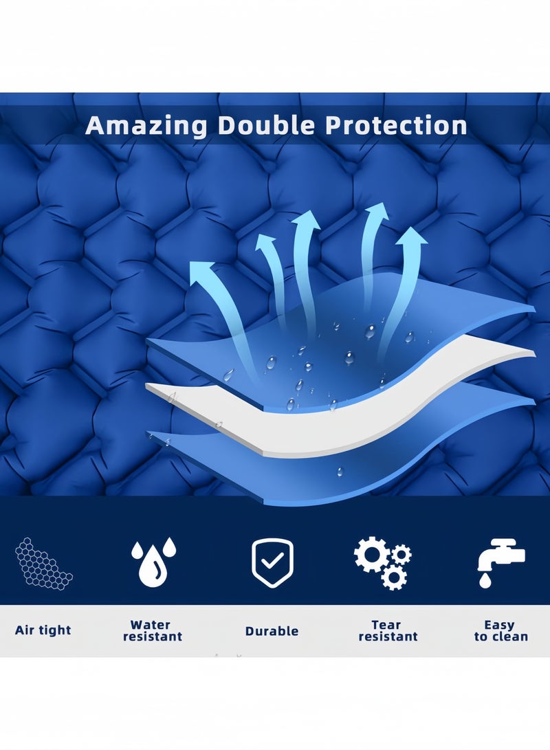 GGEROU Self Inflatable Camping Sleeping Mat, Ultralight Camping Pad with Pillow, Backpacking Sleeping Mattress with Built-in Foot Pump, Waterproof Air Mattress Grey - Image 3