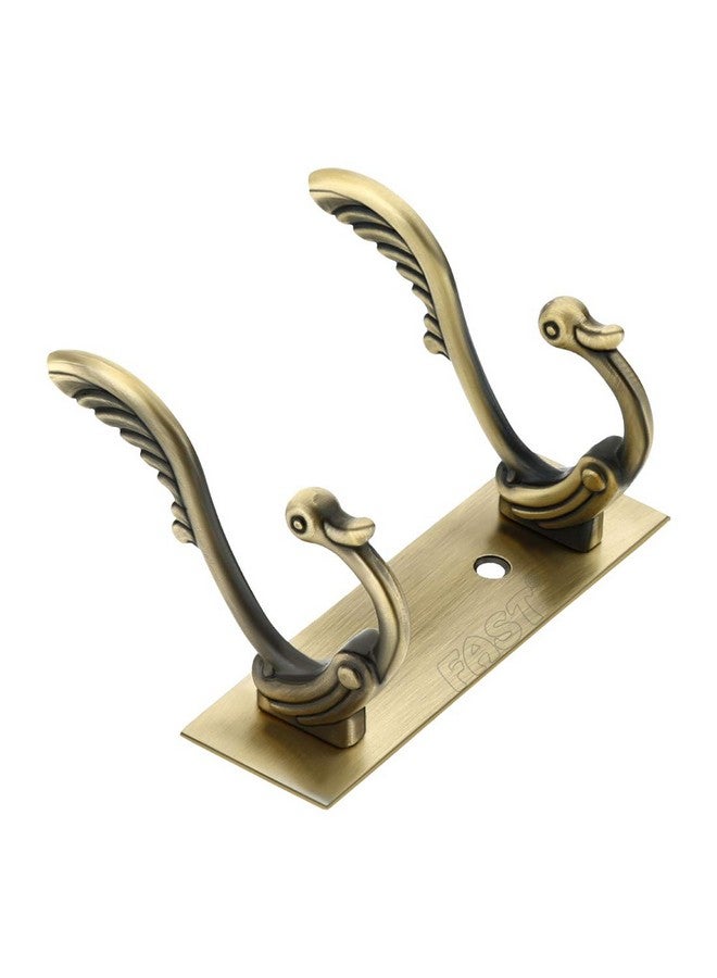 FAST CH13 2 Hanging Hook Stainless Steel Brass Antique Wall and Door Mounted Towel Hooks Rack - Image 1