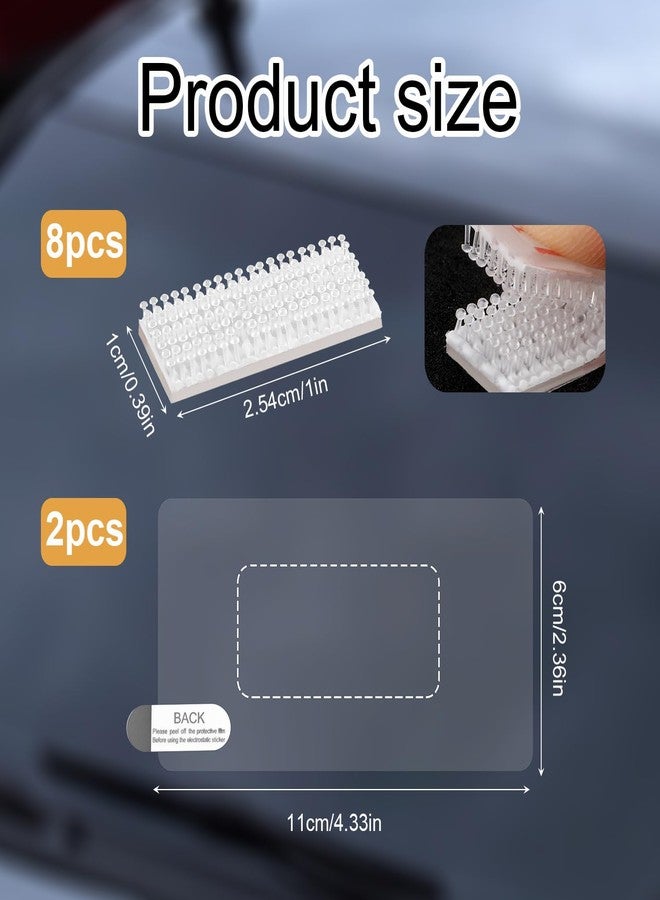 PEUTIER EZ Pass Tag Mounting Kit 2 Static Films 8 Dual-Lock Adhesive Tape Strips - Image 2