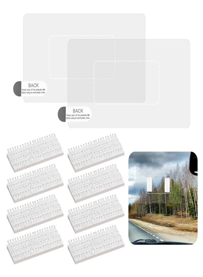PEUTIER EZ Pass Tag Mounting Kit 2 Static Films 8 Dual-Lock Adhesive Tape Strips - Image 1
