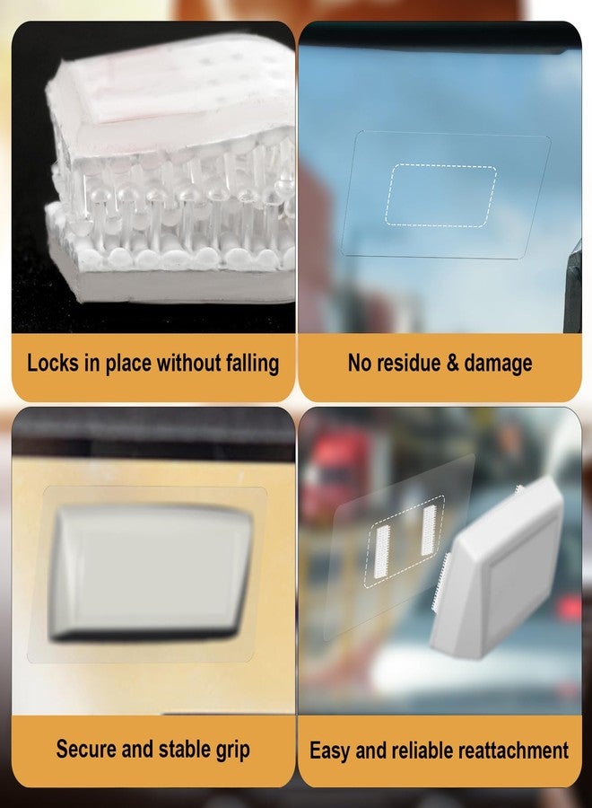 PEUTIER EZ Pass Tag Mounting Kit 2 Static Films 8 Dual-Lock Adhesive Tape Strips - Image 5