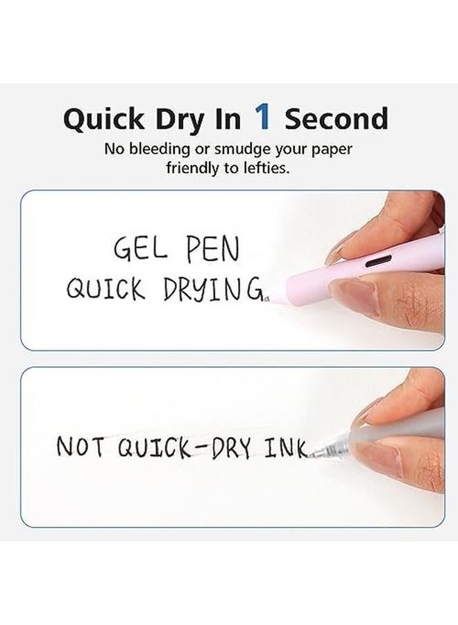 WRITECH Retractable Gel Ink Pens 8Ct Black Ink 0.5Mm Fine Point Tip Pen Comfort Grip Smooth Writing With Aesthetic Gradient Color Barrel For Journaling Note Taking Sketching No Bleed And Smear - Image 4