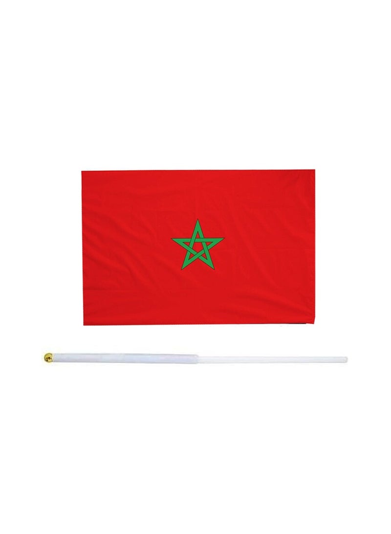 برينت شوب فور مي أعلام يدوية صغيرة للمغرب للاحتفال، أعلام صغيرة محمولة باليد، هدايا تذكارية رائعة وهدايا الحفلات، أعلام محمولة للأطفال والكبار، زينة، أعلام البلاد، أحداث المهرجانات  - Image 2
