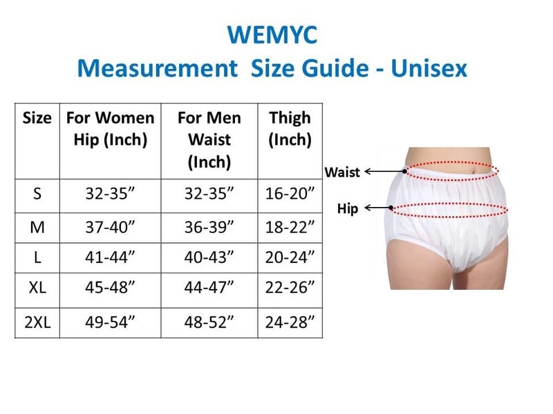 Wemyc Adult Pull-On Pants Waterproof Incontinence Brief- Unisex-Soft,NoiselessISwim BriefIBedwetting BriefIOverpants(3Xl) - Image 2