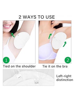 HY 4 Pairs Underarm Sweat Pads Reusable Sweat Absorbing Guards Washable Armpit Sweat Pads with Shoulder Strap Under Arm Sweat Protectors Women Breathable Absorbent Sweat Pads Guards for Women and Men  - Image 3