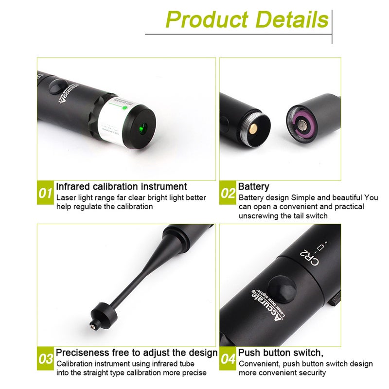 Infrared Light Calibrator: High-grade Aluminum Alloy Construction, High Strength Corrosion Resistance, Long Service Time - Precise Clear Long-distance Light, 8-hole Adjustable Adapter for 0.177 to 0.5 - Image 2