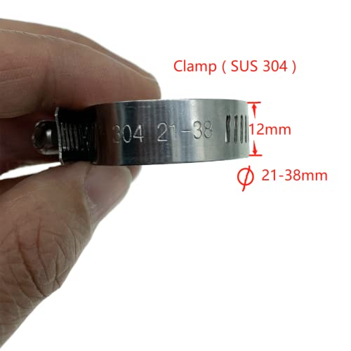 Bekelan 1-1/8" (28mm) Black Universal Reinforced Silicone Coolant Cap With Clamp For bypass heater Vacuum Water Port Protective End Cap Kit - Image 3