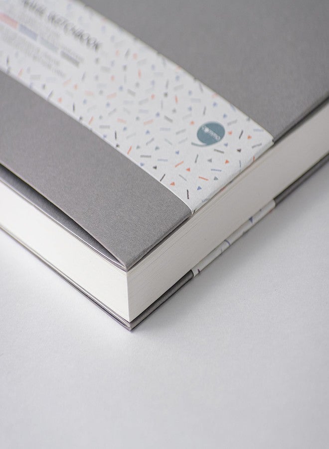 كوما دفتر رسم كوما للسفر | مقاس A4 | 128 صفحة | 130 غرام/م²، لون طبيعي، ورق خالٍ من الأحماض وقابل لإعادة التدوير | رمادي - Image 4