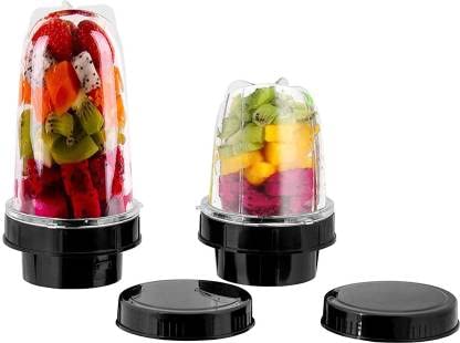 Gemini Gemini Super Bullet Jar for Mixer Grinder Set of 2 530 ML 350 ML ABS Transparent Plastic Mixer Juicer Jar 550 ml  - Image 3