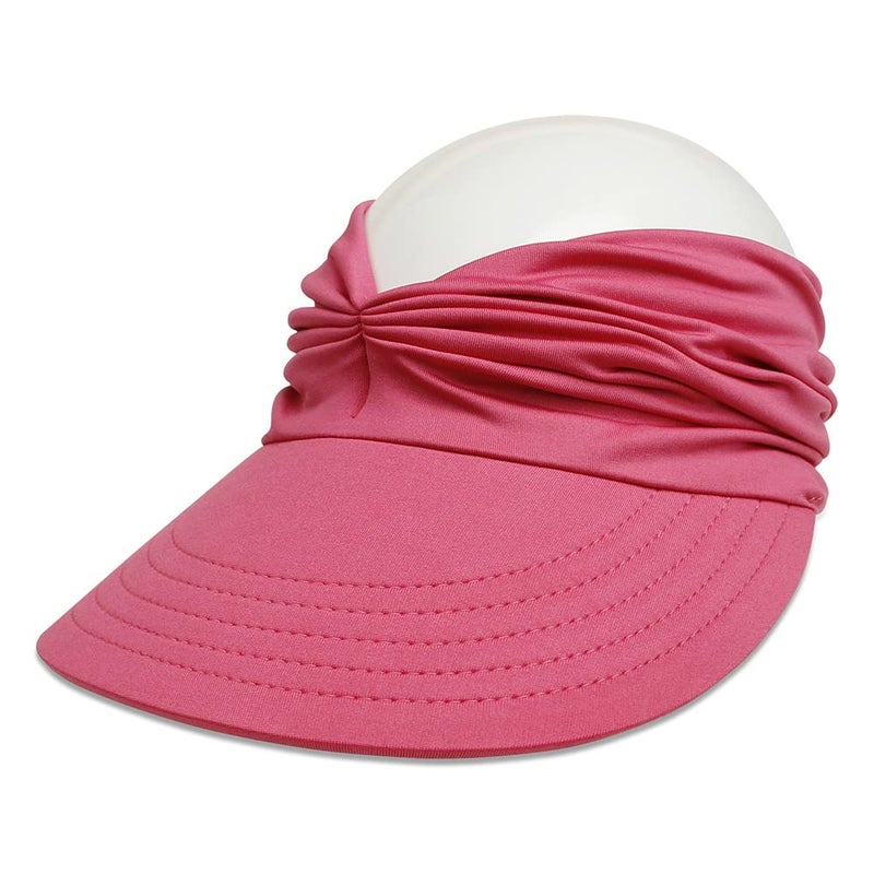FASHIXD Sun Hats for Women Wide Brim Visor UV Protection Summer Beach Hat for Women Foldable Golf Hats (Rose red) - Image 2