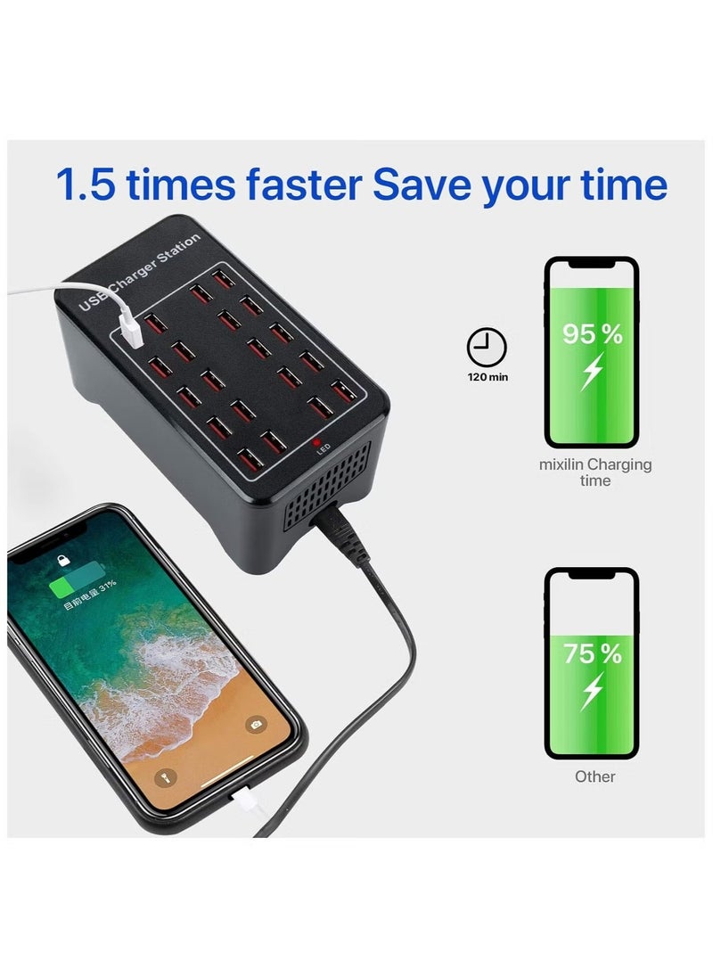 ELTRAZONE 30 Ports USB Charger – 150W Desktop USB Charging Station with Fast Charging for Tablets, Phones, and Other Devices – Multiport Power Adapter for Home, Office, and Travel – Efficient, Safe, and Reliable Charging for Multiple Devices - Image 4