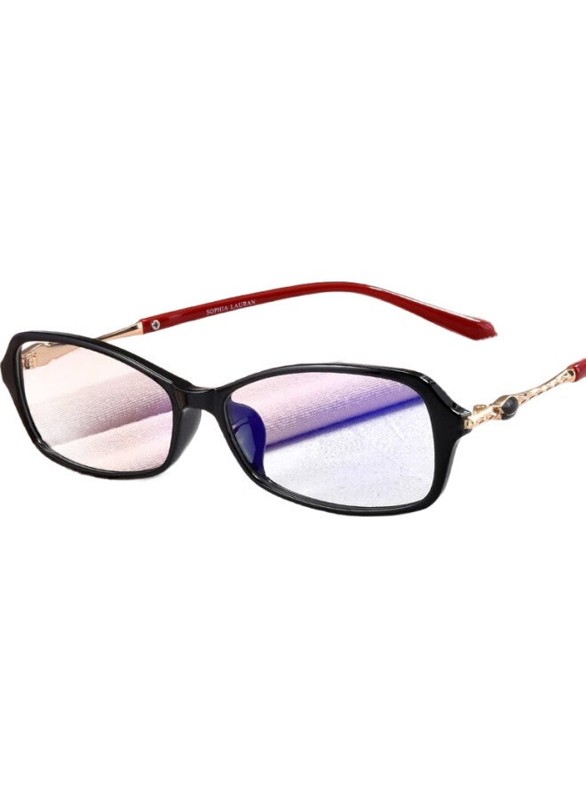 Buzz Anti-Blue Light Reading Glasses For Women, Fashionable Ultra-Light Reading Glasses, High-Definition Glasses For Elderly, Bj6776 Light Purple Frame, 150 Degrees - Image 3