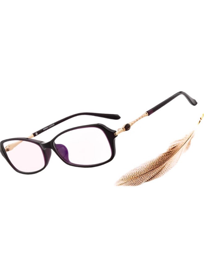 Buzz Anti-Blue Light Reading Glasses For Women, Fashionable Ultra-Light Reading Glasses, High-Definition Glasses For Elderly, Bj6776 Light Purple Frame, 150 Degrees - Image 2