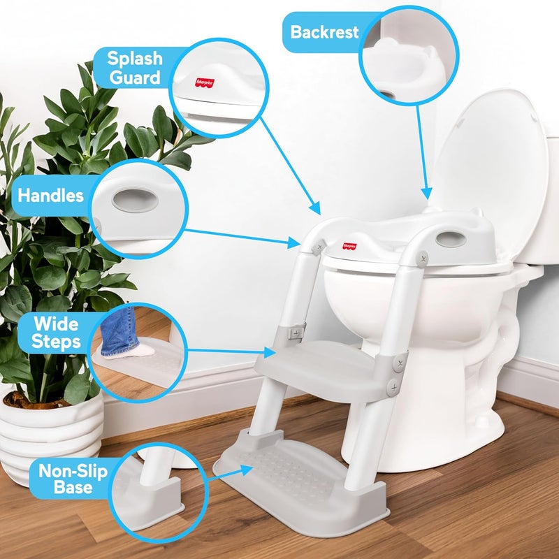 Sunny Days Entertainment Fisher-Price Step Potty Training Seat & Toddler Step Stool - Image 2