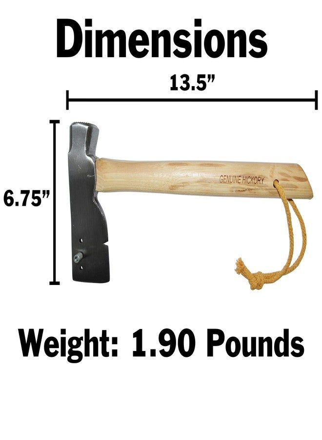 EX ELECTRONIX EXPRESS Shingling Roofing Hatchet with Milled Striking Face, Three-Position Exposure Gauge (4½", 5'', 5⅝"), Nail Slot, and Hickory Wood Handle - by EX ELECTRONIX EXPRESS - Image 5