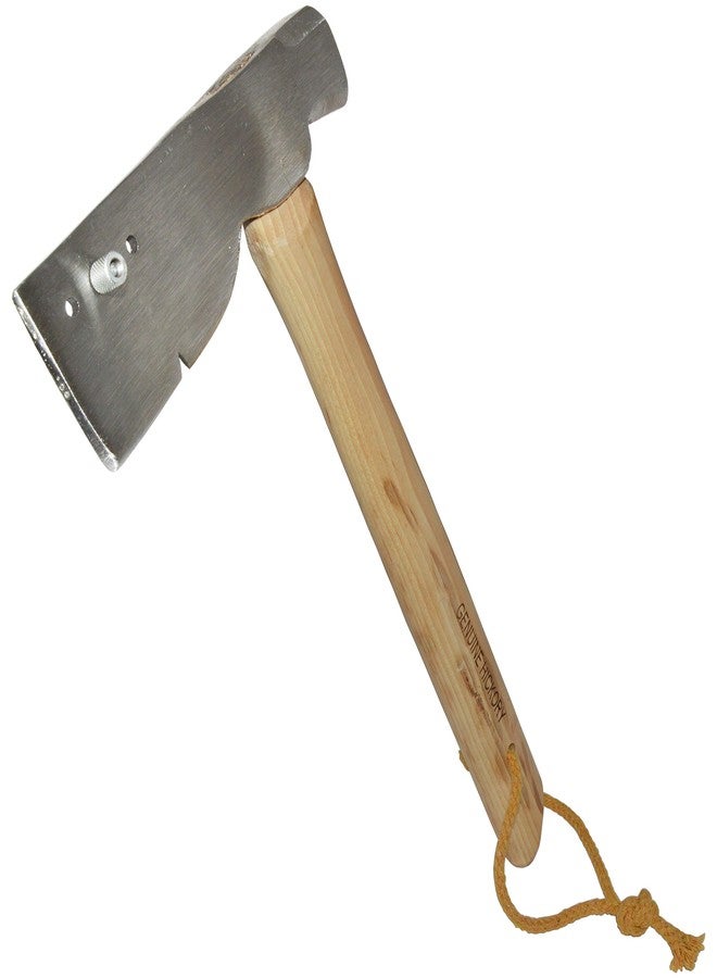 EX ELECTRONIX EXPRESS Shingling Roofing Hatchet with Milled Striking Face, Three-Position Exposure Gauge (4½", 5'', 5⅝"), Nail Slot, and Hickory Wood Handle - by EX ELECTRONIX EXPRESS - Image 1