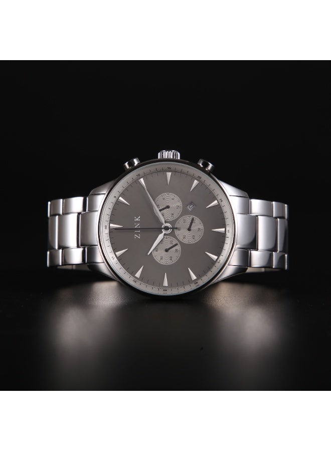 زنك ساعة رجالية من ZINK باللون الفضي، فولاذ مقاوم للصدأ | ZK127G2SS-36 - Image 5
