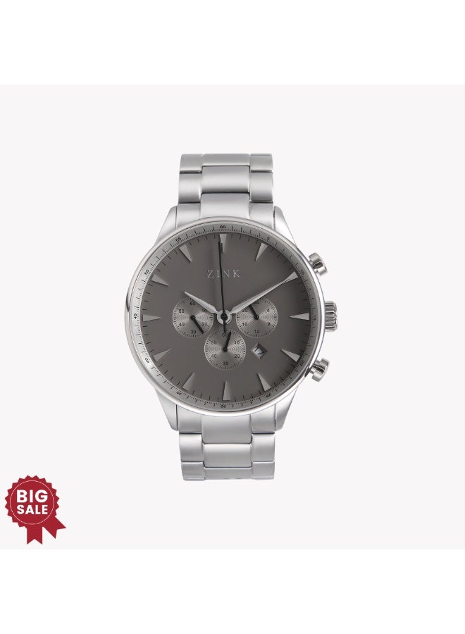 زنك ساعة رجالية من ZINK باللون الفضي، فولاذ مقاوم للصدأ | ZK127G2SS-36 - Image 1