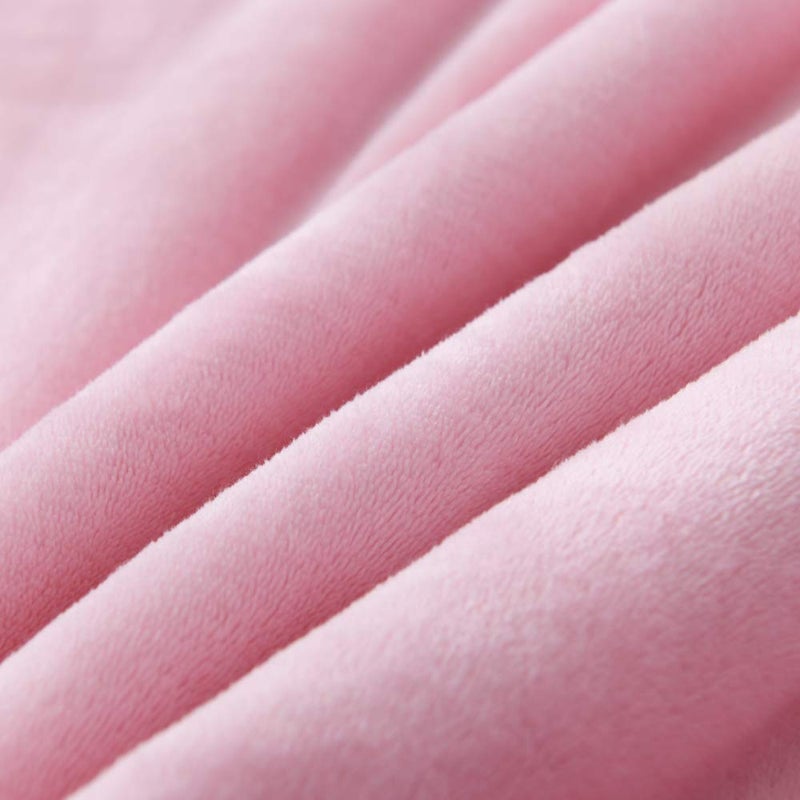 NANPIPER Flannel Blanket Reversible Sherpa Throw Blanket Super Soft Fuzzy Plush Microfiber for Fur Baby/Gift Lightweight(50"x60",Pink) - Image 5