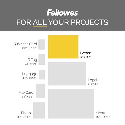 Fellowes Thermal Laminating Pouches/Sheets, Letter Size 9 x 11.5-Inches, 3 mil, 100 Pack (5743301) - Image 2