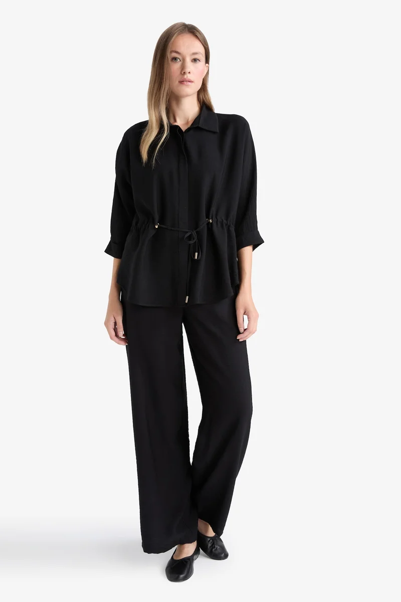 Defacto Straight Wide Leg Pocket Detailed Trousers