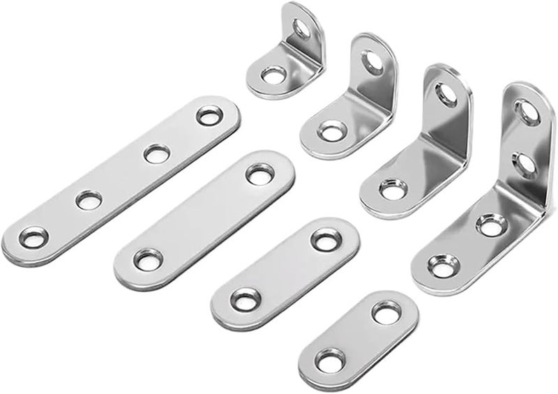 Stainless Steel L Brackets 50PCS 36x16 Right Angle Corner Brace for Shelves Furniture - Image 2