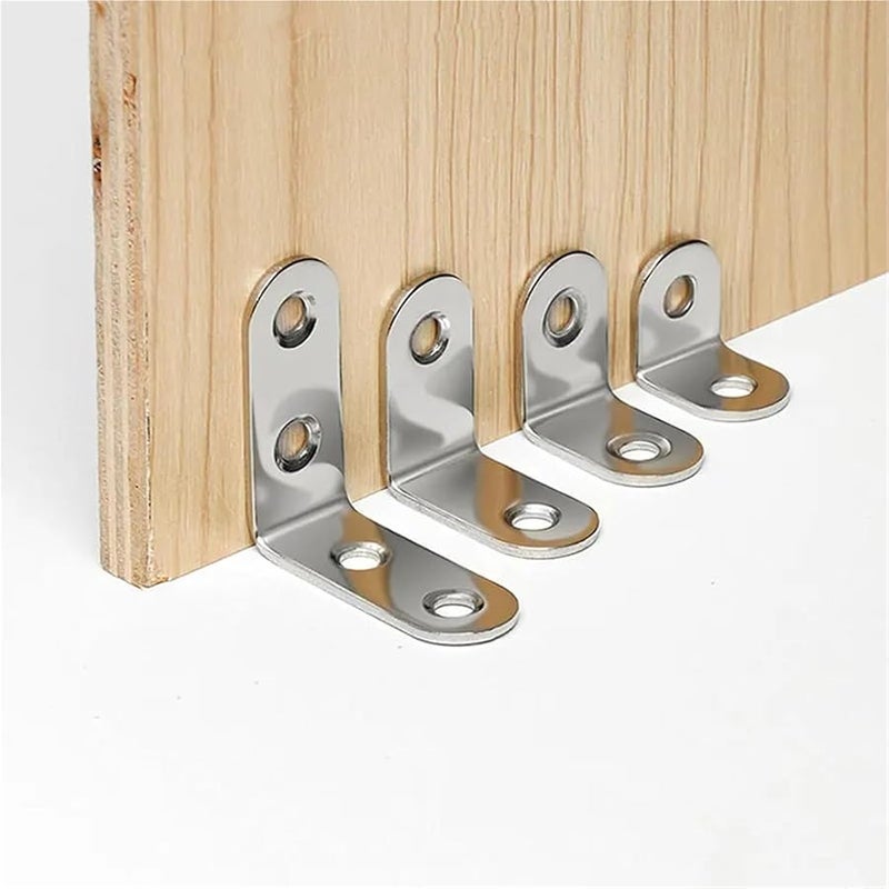 Stainless Steel L Brackets 50PCS 36x16 Right Angle Corner Brace for Shelves Furniture - Image 5
