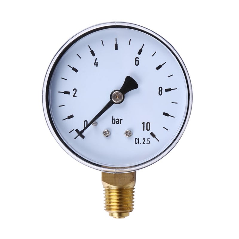 PartyKindom NPT Bar Pressure Gauge for Air Water Oil Gas Easy Reading Measurement Tool - Image 1