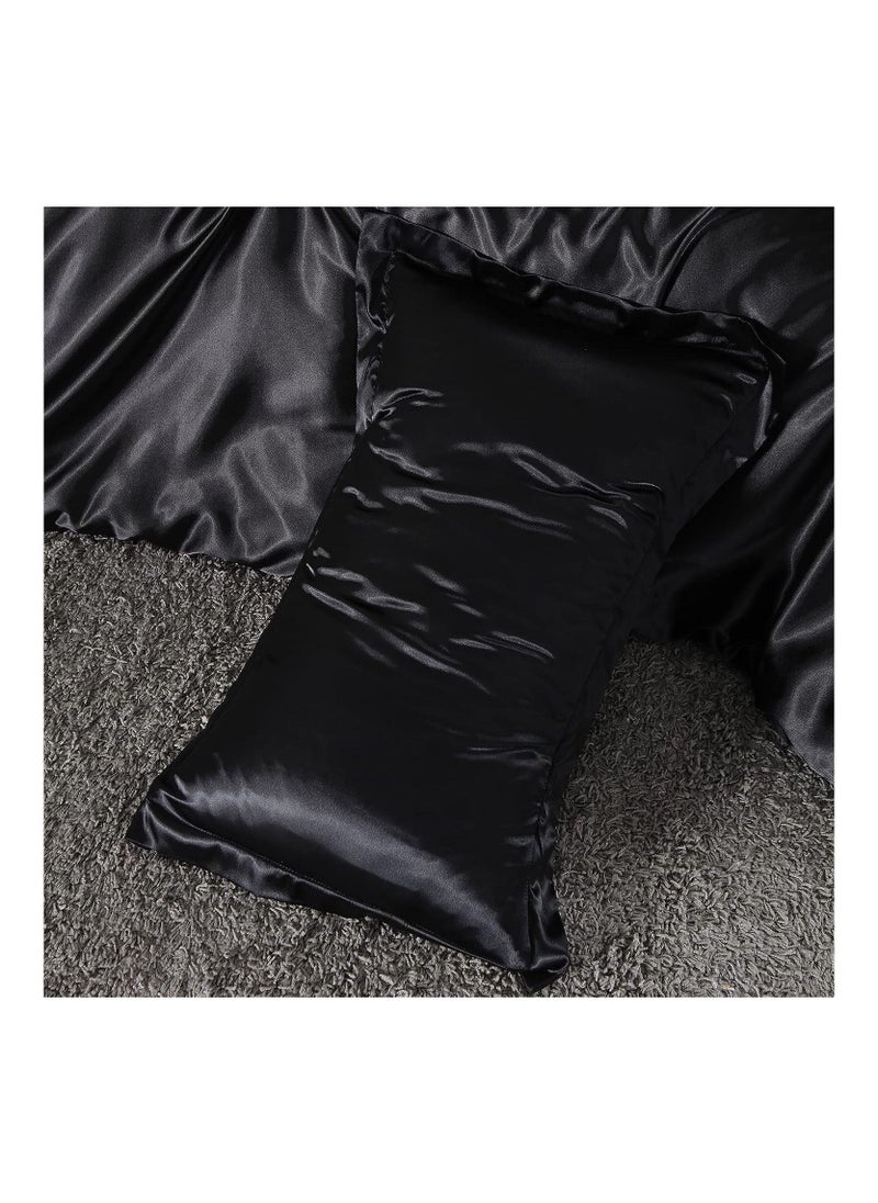 MahMir® Silk Satin Pillowcase for Hair and Skin Queen - Black Silk Pillowcase 2 Pack 76L x 51W CM (30x20 Inches) - Satin Pillow Cases Set of 2 with Envelope Closure (2pcs Black) - pzsku/Z0FDAE339B22A749F45E2Z/45/_/1690538461/d261e2b9-511d-4f98-badc-52b873913f27