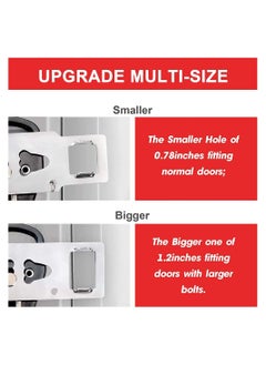 Y&D 2 Pieces Portable Door Lock Travel Locker Latch Traveling Extra Locks  - Image 4