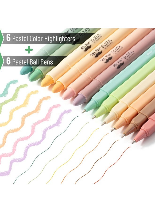 Mr. Pen Aesthetic Gel Highlighters And Pens No Bleed 12 Pack Pastel Colors Bible Highlighters And Pens No Bleed Bible Pens No Bleed Through Bible Highlighter No Bleed Highlighters - Image 2
