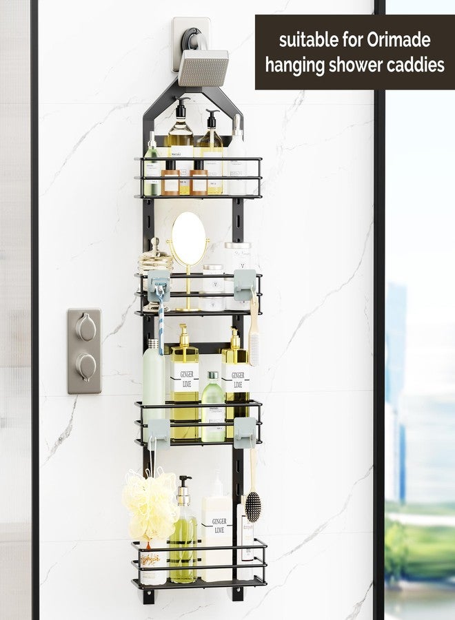 Orimade Shower Caddy Round Adhesive Replacement Stickers Shelf Basket Strips Suction Tapes Large Strong Hook for Bathroom Kitchen Storage Corner Transparent Shelves Wall Mount 2.36", 4 Pack - Image 5