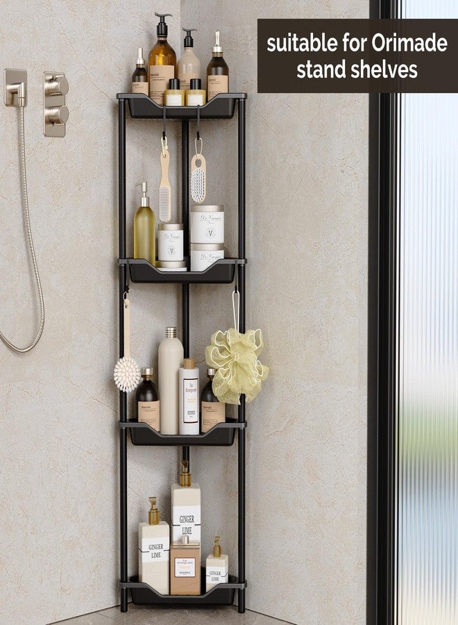 Orimade Shower Caddy Round Adhesive Replacement Stickers Shelf Basket Strips Suction Tapes Large Strong Hook for Bathroom Kitchen Storage Corner Transparent Shelves Wall Mount 2.36", 4 Pack - Image 3