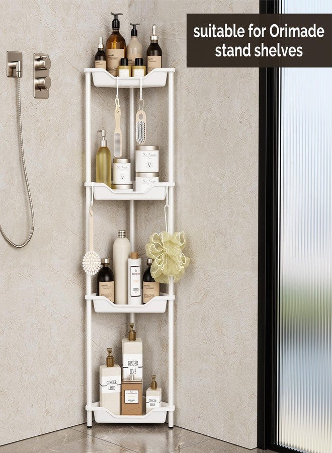 Orimade Shower Caddy Round Adhesive Replacement Stickers Shelf Basket Strips Suction Tapes Large Strong Hook for Bathroom Kitchen Storage Corner Transparent Shelves Wall Mount 2.36", 4 Pack - Image 4