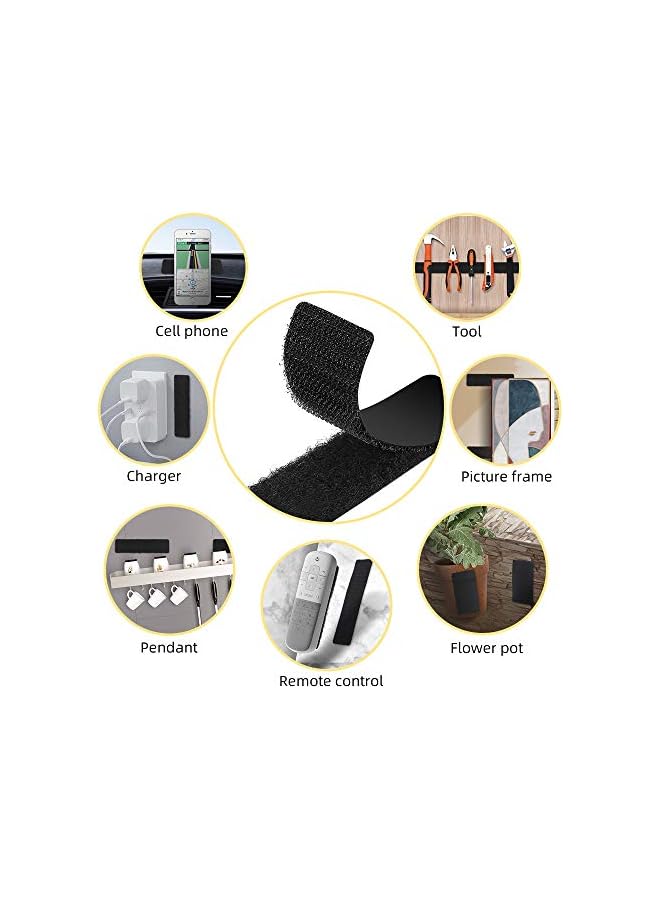 PROMASS promass 15 Sets Strips with Adhesive - Strong Double Sided Tape with Hook and Loop - 1 x 4 Inch  - Image 2