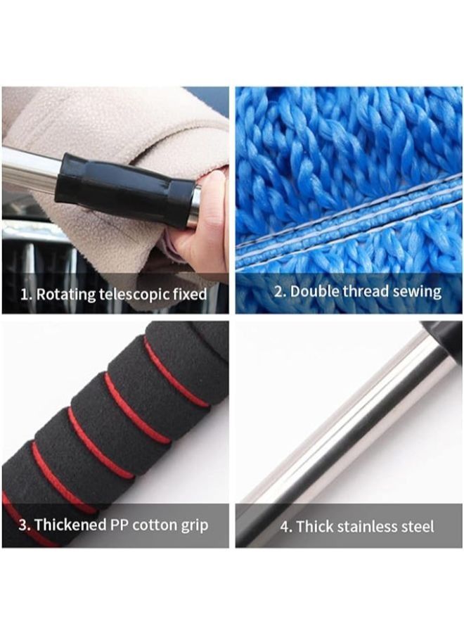 Generic 2 Pieces Car Duster-Scratch Free Car Cleaning Set Retractable Car Dust Collector, Household Dirt Dust Clean Brush for Cars Cabinets  - Image 3