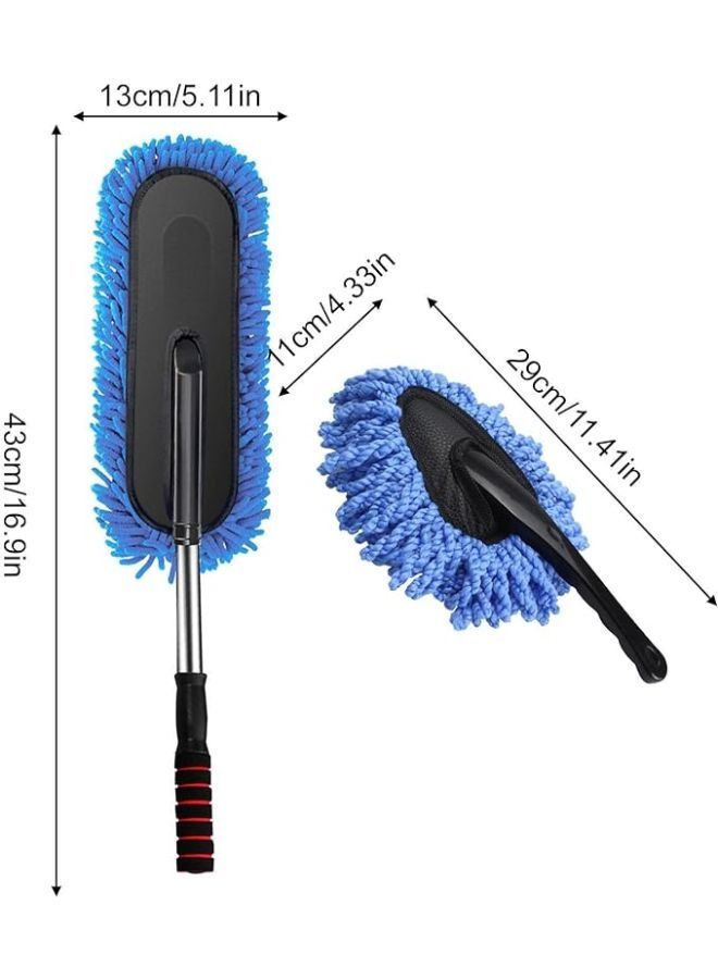 Generic 2 Pieces Car Duster-Scratch Free Car Cleaning Set Retractable Car Dust Collector, Household Dirt Dust Clean Brush for Cars Cabinets  - Image 2