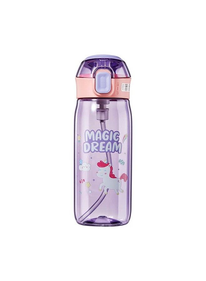 TEMSON Cute Water Bottle With Sipper Water Bottle For Kids Sipper Bottle For Kidsantileak Cartoon Kids Water Bottle For Kids (630 Ml)(Fq31512) (Purple) - Image 2