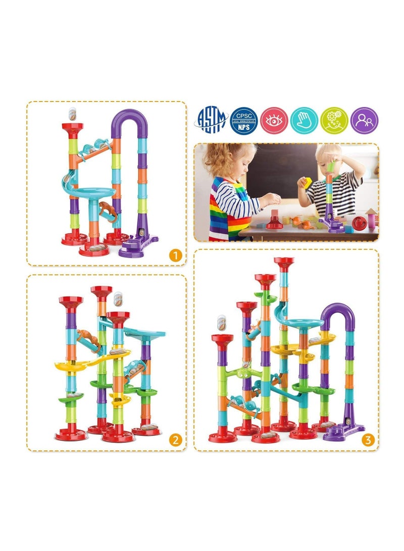 Kids Marble Run Set, 50 Piece Marble Maze Track Race Game, Building Blocks Toys, STEM Maze Educational Race Game